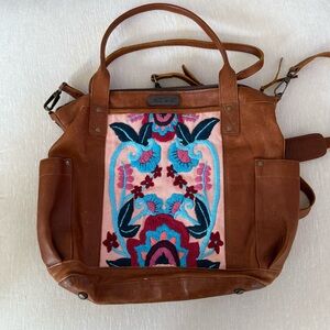 Nena & Co The Perfect Bag Tranquility Collection Backpack Cafe Leather Tote